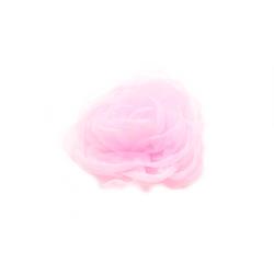 KWIAT Z ORGANZY 8cm różowy