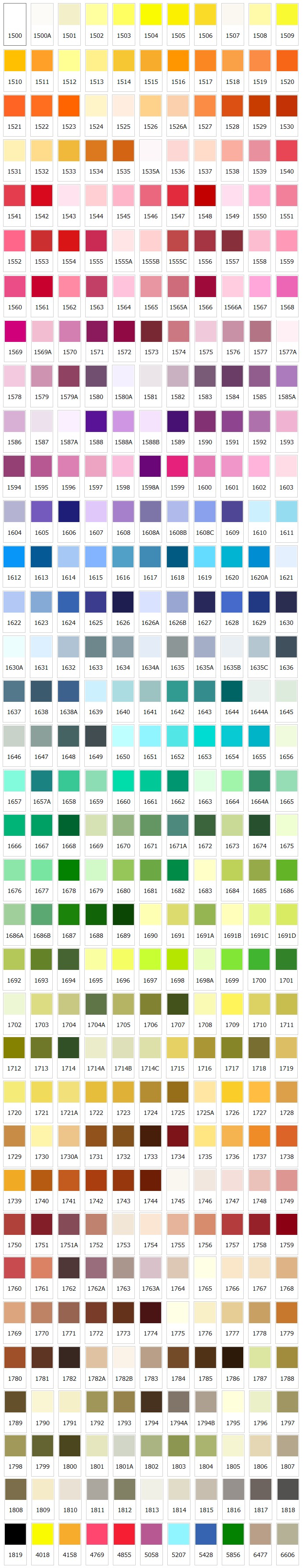 Katalog kolorów MULINA